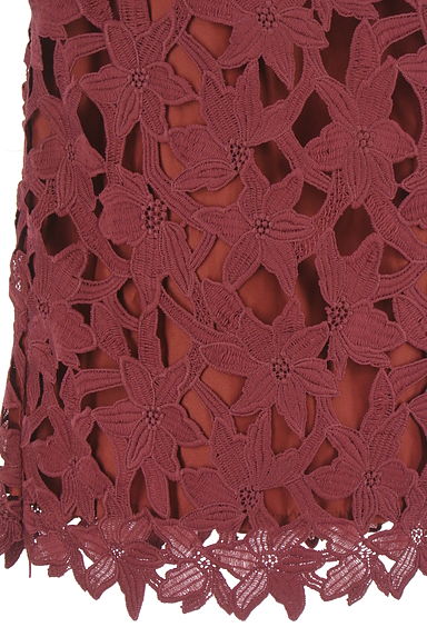 JILL by JILLSTUART（ジルバイジルスチュアート）の古着「花柄刺繍レースミモレスカート（ロングスカート・マキシスカート）」大画像５へ