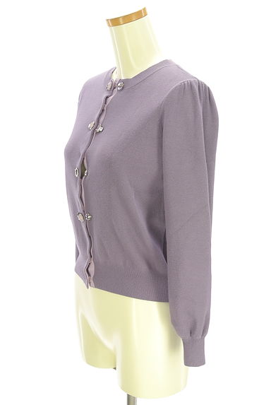 JILL by JILLSTUART（ジルバイジルスチュアート）の古着「飾りビジュー付きニットカーディガン（カーディガン・ボレロ）」大画像３へ