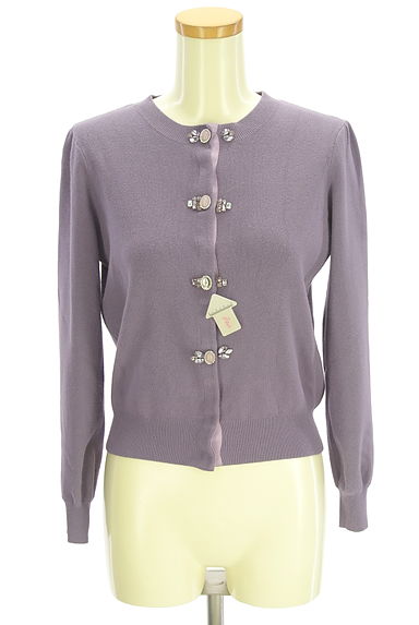 JILL by JILLSTUART（ジルバイジルスチュアート）の古着「飾りビジュー付きニットカーディガン（カーディガン・ボレロ）」大画像４へ