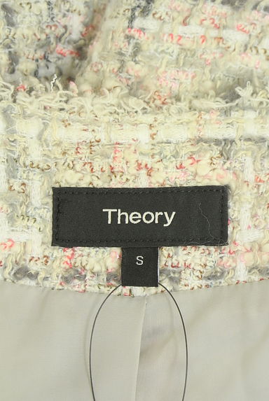 theory（セオリー）の古着「ノーカラーツイードロングコート（コート）」大画像６へ