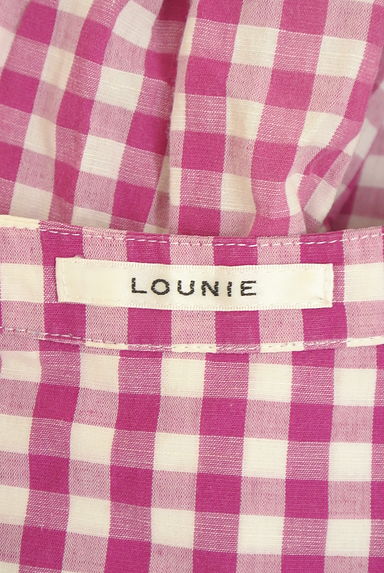 LOUNIE（ルーニィ）の古着「ギンガムチェック柄バンドカラーシャツ（ブラウス）」大画像６へ