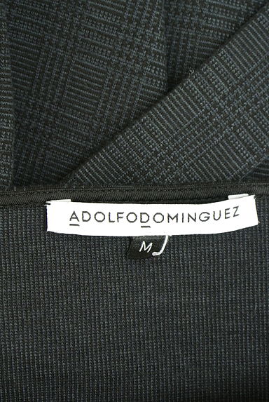 ADOLFO DOMINGUEZ（アドルフォドミンゲス）の古着「グレンチェック柄7分袖ドルマンワンピース（ワンピース・チュニック）」大画像６へ