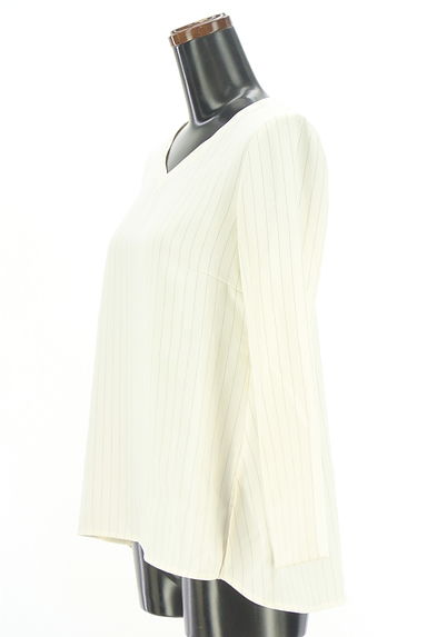 NOLLEY'S sophi（ノーリーズソフィ）の古着「Vネックストライププルオーバー（カットソー・プルオーバー）」大画像３へ