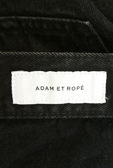 Adam et Rope（アダムエロペ）の古着「ハイウエストワイドブラックデニムパンツ（デニムパンツ）」大画像６へ