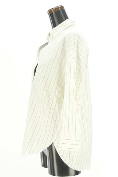 NOLLEY'S（ノーリーズ）の古着「ピンストライプ柄スキッパーシャツ（ブラウス）」大画像３へ