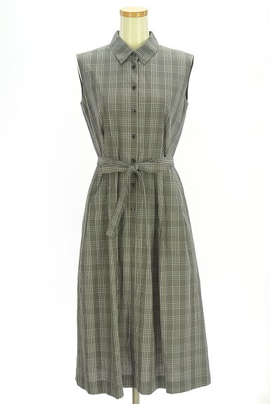 MACKINTOSH LONDON（マッキントッシュ ロンドン）の古着「チェック柄ノースリシャツワンピース（ワンピース・チュニック）」大画像１へ