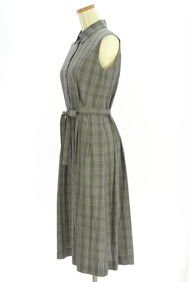 MACKINTOSH LONDON（マッキントッシュ ロンドン）の古着「チェック柄ノースリシャツワンピース（ワンピース・チュニック）」大画像３へ