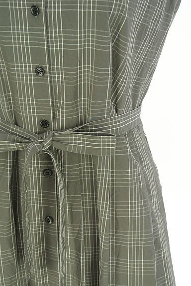 MACKINTOSH LONDON（マッキントッシュ ロンドン）の古着「チェック柄ノースリシャツワンピース（ワンピース・チュニック）」大画像５へ