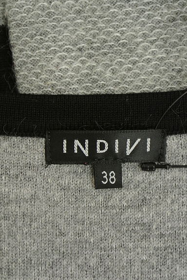 INDIVI（インディヴィ）の古着「太ボーダー柄ニットトップス（ニット）」大画像６へ