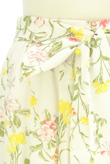 LAISSE PASSE（レッセパッセ）の古着「ベルト付き花柄シフォン膝下スカート（スカート）」大画像４へ