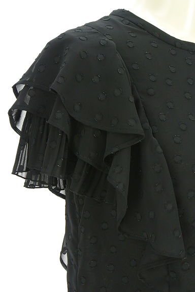 JUSGLITTY（ジャスグリッティー）の古着「フリル袖ドットシフォンブラウス（ブラウス）」大画像４へ