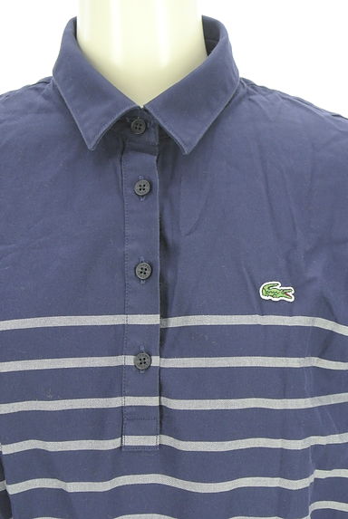 LACOSTE（ラコステ）の古着「ウエストゴムボーダー膝上ワンピース（ワンピース・チュニック）」大画像４へ