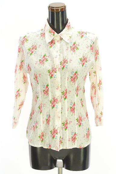 BEAMS Women's（ビームス　ウーマン）の古着「BEAMS BOY 7分袖花柄ブラウス（カジュアルシャツ）」大画像１へ