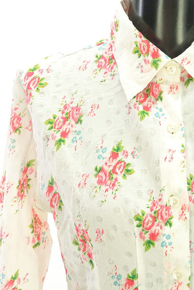 BEAMS Women's（ビームス　ウーマン）の古着「BEAMS BOY 7分袖花柄ブラウス（カジュアルシャツ）」大画像４へ