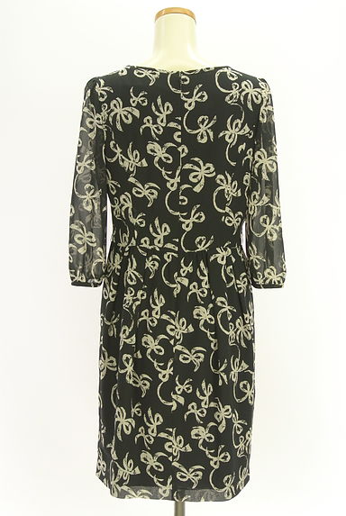 Debut de Fiore by LAISSE PASSE（デビュー・ド・フィオレ）の古着「リボン柄シフォンワンピース（ワンピース・チュニック）」大画像２へ