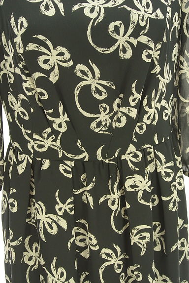 Debut de Fiore by LAISSE PASSE（デビュー・ド・フィオレ）の古着「リボン柄シフォンワンピース（ワンピース・チュニック）」大画像５へ