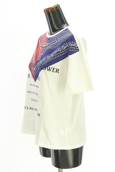 Dignite collier（ディニテコリエ）の古着「ロゴ×バンダナライク半袖Tシャツ（Ｔシャツ）」大画像３へ