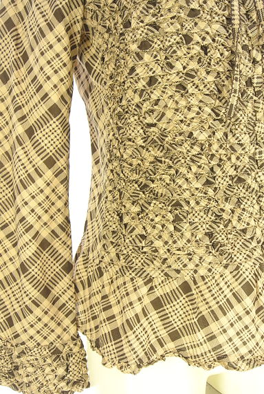INGEBORG（インゲボルグ）の古着「ノーカラーチェック柄ブラウス（ブラウス）」大画像５へ