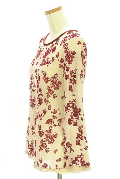 INGEBORG（インゲボルグ）の古着「花柄フロッキーシフォンカットソー（カットソー・プルオーバー）」大画像３へ