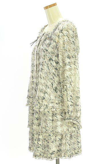 INGEBORG（インゲボルグ）の古着「総柄シフォンセットアップ（ツーピース（ジャケット＋ワンピース））」大画像３へ