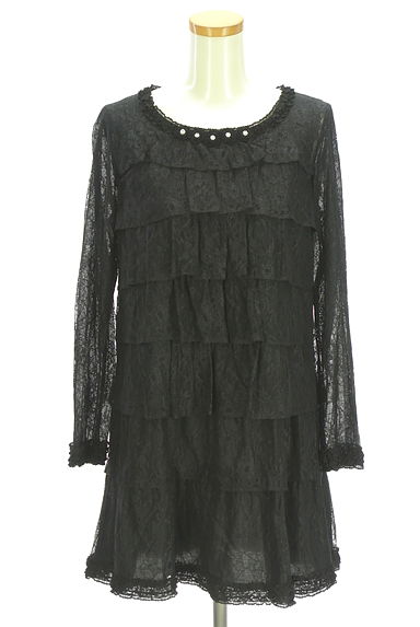INGEBORG（インゲボルグ）の古着「ティアードフリル総レースセットアップ（ツーピース（ジャケット＋ワンピース））」大画像１へ