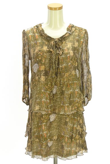 INGEBORG（インゲボルグ）の古着「花柄シフォンセットアップ（ツーピース（ジャケット＋ワンピース））」大画像１へ