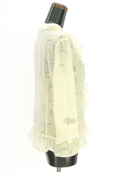 INGEBORG（インゲボルグ）の古着「リボン柄シアーカーディガン（カーディガン・ボレロ）」大画像４へ