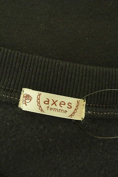 axes femme（アクシーズファム）の古着「ロゴ刺繍入り裏起毛スウェットトップス（スウェット・パーカー）」大画像６へ