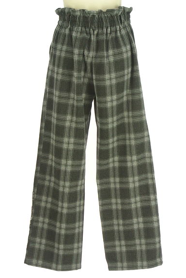 axes femme（アクシーズファム）の古着「裾花刺しゅう入りチェック柄パンツ（パンツ）」大画像２へ