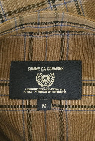COMME CA COMMUNE（コムサコミューン）の古着「バンドカラーチェック柄シャツ（カジュアルシャツ）」大画像６へ