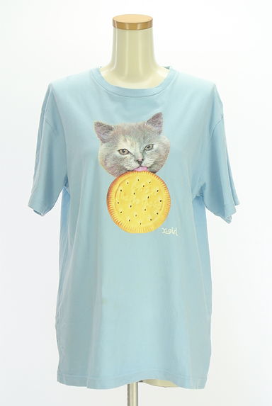 X-girl（エックスガール）の古着「猫プリントTシャツ（Ｔシャツ）」大画像１へ