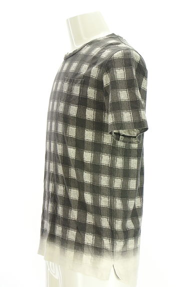 COMME CA MEN（コムサメン）の古着「グラデーションチェックTシャツ（Ｔシャツ）」大画像３へ