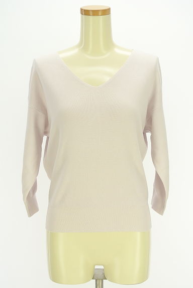 PROPORTION BODY DRESSING（プロポーションボディ ドレッシング）の古着「9分袖Vネックニットトップス（ニット）」大画像１へ