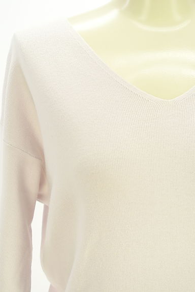 PROPORTION BODY DRESSING（プロポーションボディ ドレッシング）の古着「9分袖Vネックニットトップス（ニット）」大画像４へ