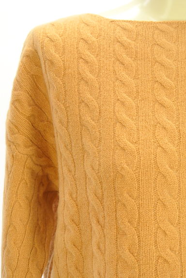 NOLLEY'S（ノーリーズ）の古着「カシミヤ混ボートネックケーブルニット（ニット）」大画像４へ