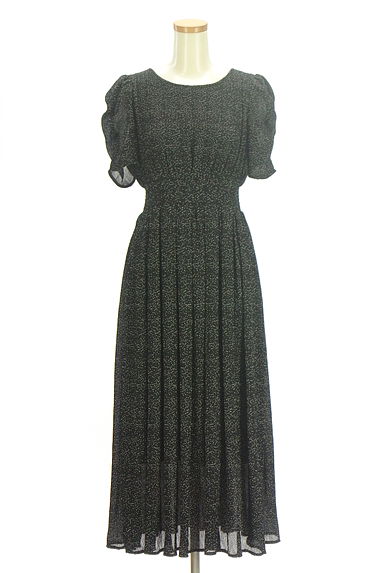JILL by JILLSTUART（ジルバイジルスチュアート）の古着「ドット柄楊柳シフォンロングワンピース（ワンピース・チュニック）」大画像１へ