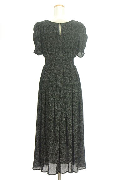 JILL by JILLSTUART（ジルバイジルスチュアート）の古着「ドット柄楊柳シフォンロングワンピース（ワンピース・チュニック）」大画像２へ
