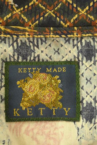 ketty（ケティ）の古着「チェック柄×花ブーケ柄 シャツワンピース（ワンピース・チュニック）」大画像６へ