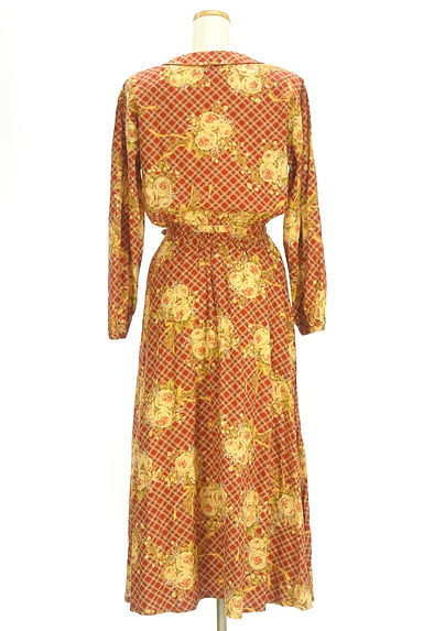ketty（ケティ）の古着「チェック柄×花ブーケ柄 シャツワンピース（ワンピース・チュニック）」大画像２へ