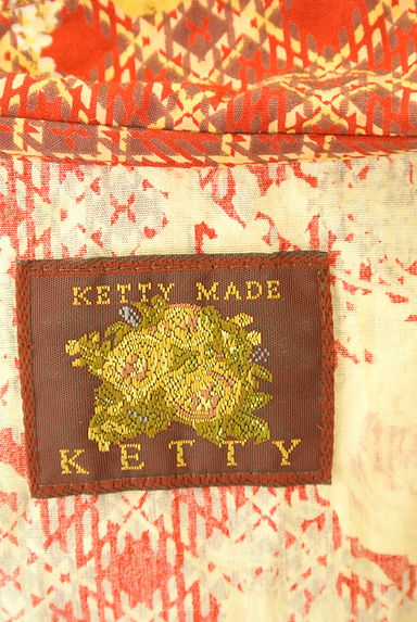 ketty（ケティ）の古着「チェック柄×花ブーケ柄 シャツワンピース（ワンピース・チュニック）」大画像６へ