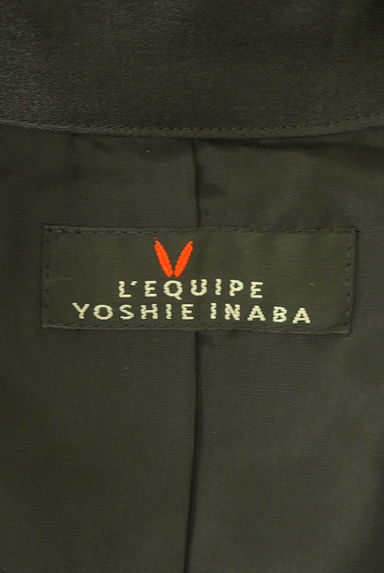 L'EQUIPE YOSHIE INABA（レキップヨシエイナバ）の古着「ベルト付きサテンロングトレンチコート（トレンチコート）」大画像６へ