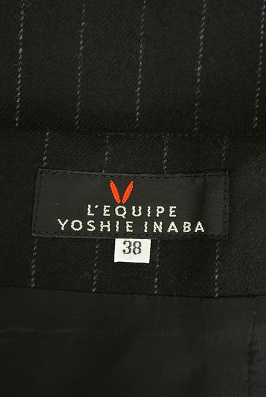 L'EQUIPE YOSHIE INABA（レキップヨシエイナバ）の古着「膝丈ピンストライプタイトスカート（スカート）」大画像６へ