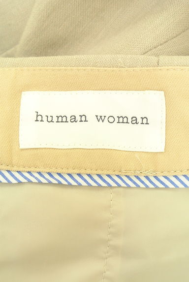 HUMAN WOMAN（ヒューマンウーマン）の古着「飾りボタンリネン混ワイドパンツ（パンツ）」大画像６へ