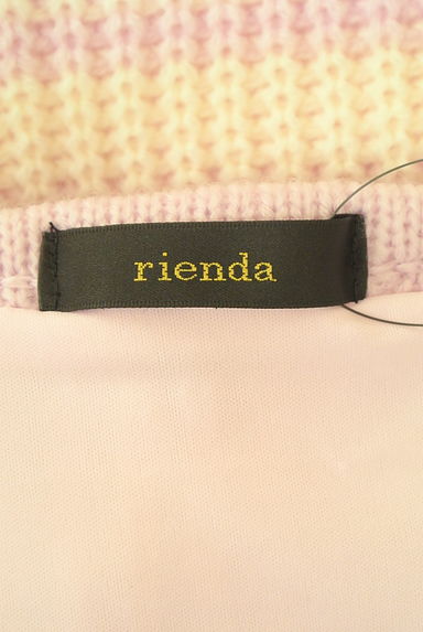 rienda（リエンダ）の古着「ボーダー柄ペプラムニットワンピース（ワンピース・チュニック）」大画像６へ