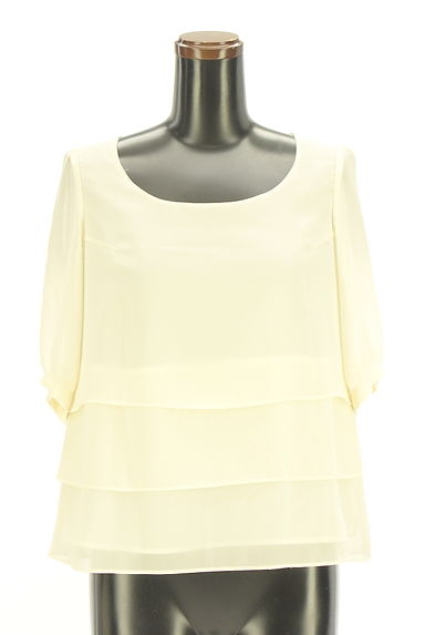 NATURAL BEAUTY BASIC（ナチュラルビューティベーシック）の古着「5分袖ティアードシフォンブラウス（カットソー・プルオーバー）」大画像１へ
