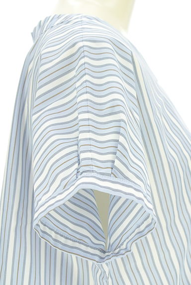 NATURAL BEAUTY BASIC（ナチュラルビューティベーシック）の古着「マルチストライプブラウス（カットソー・プルオーバー）」大画像５へ