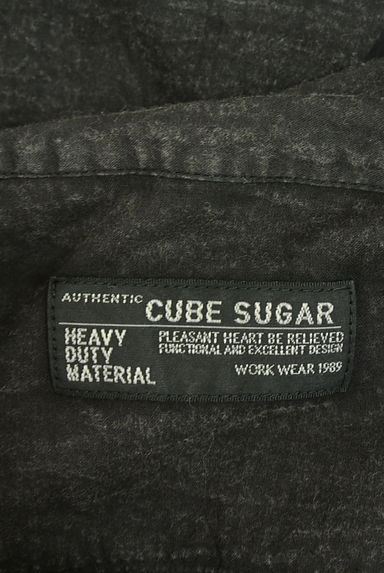 CUBE SUGAR（キューブシュガー）の古着「ケミカルウォッシュ半袖ドルマンシアーシャツ（ブラウス）」大画像６へ