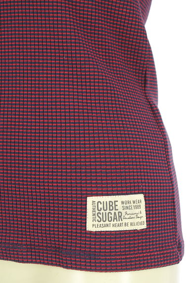 CUBE SUGAR（キューブシュガー）の古着「ボーダー柄リンガーTシャツ（カットソー・プルオーバー）」大画像５へ