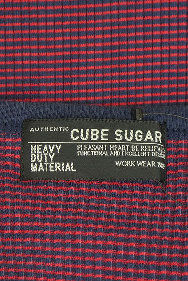 CUBE SUGAR（キューブシュガー）の古着「ボーダー柄リンガーTシャツ（カットソー・プルオーバー）」大画像６へ