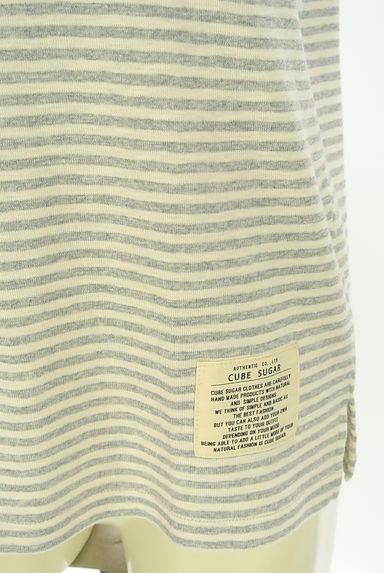 CUBE SUGAR（キューブシュガー）の古着「ストレッチフレンチスリーブカットソー（Ｔシャツ）」大画像５へ